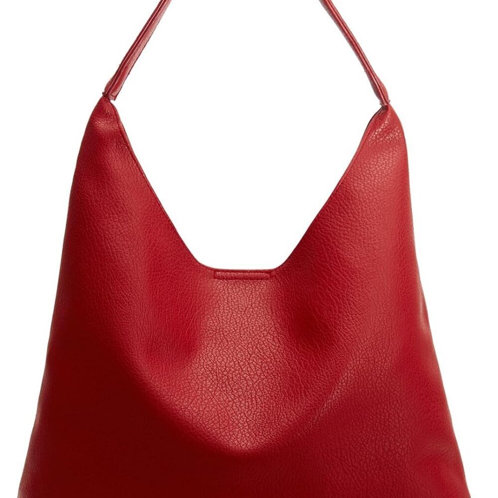 Hobo Bag Faux Leather Shoulder Tote Large Capacity Stylish For Women